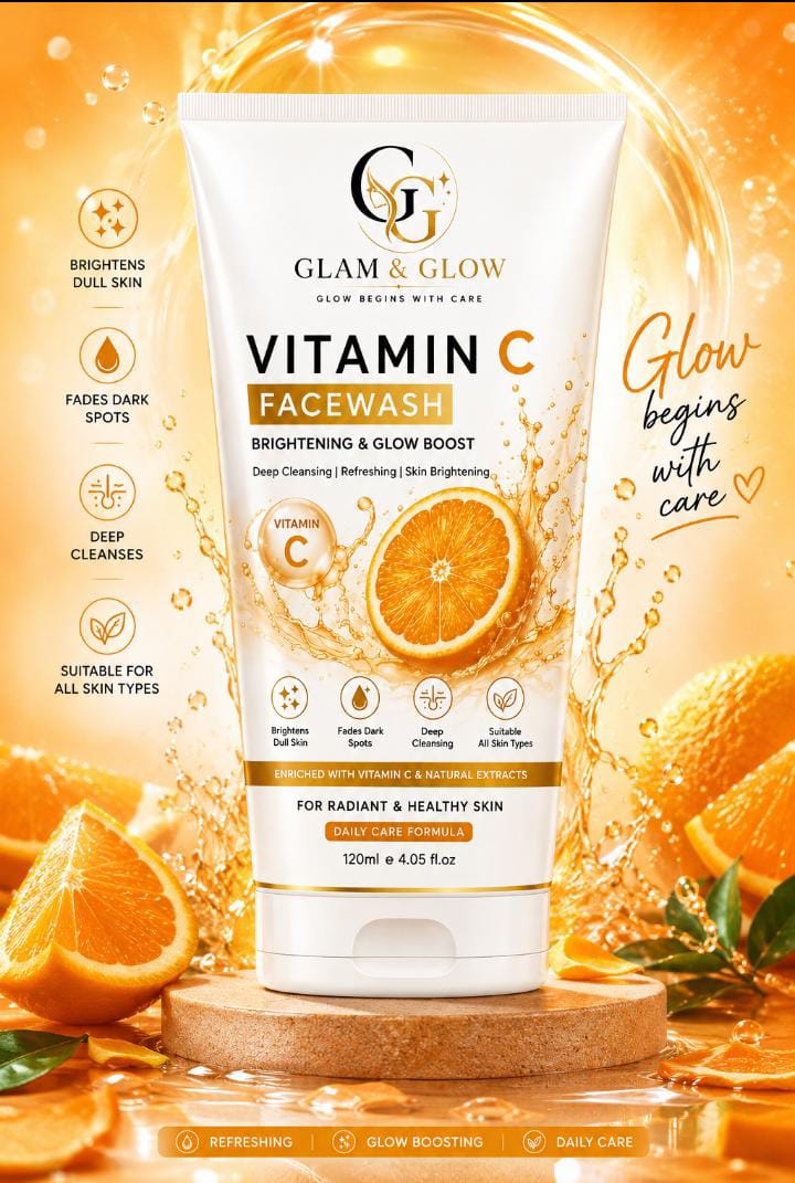 Glam & Glow Vitamin C Face Wash – Brightening & Glow Boost